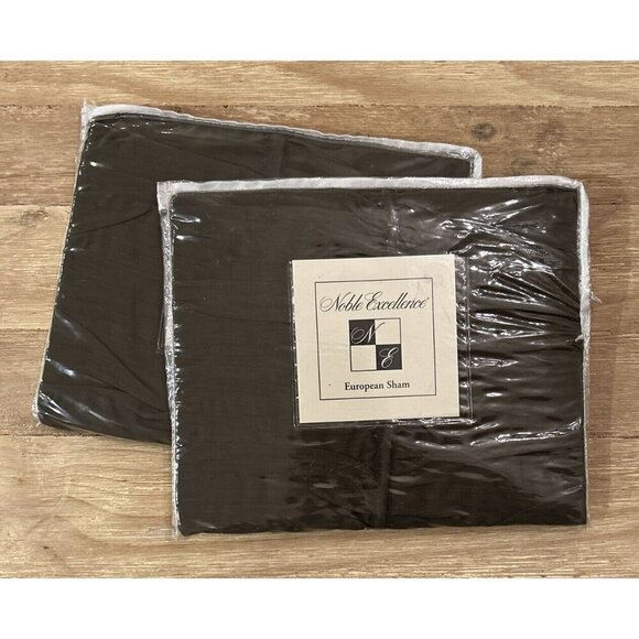 Noble Excellence Kerrigan Collection Dark Green Set of 2 Euro Pillow Shams - Picture 1 of 5